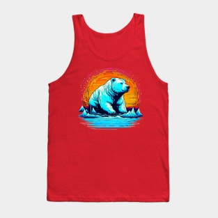 Retro Polar Bear in The Sun Tank Top